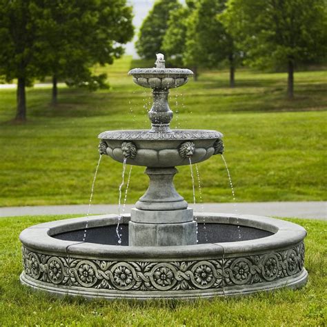 Contact information for aktienfakten.de - Three LED lights on the bottom tier of this water fountain for outdoor use imbue your patio or garden decor with a soft, warm glow and a relaxing ambiance.: N/A; Overall: 18.5'' H x 11'' W x 7'' D; Fountain Design: Waterfall; Overall Product Weight: 8.1lb. Water Capacity: 1gallons; This picture is of the one I bought!!